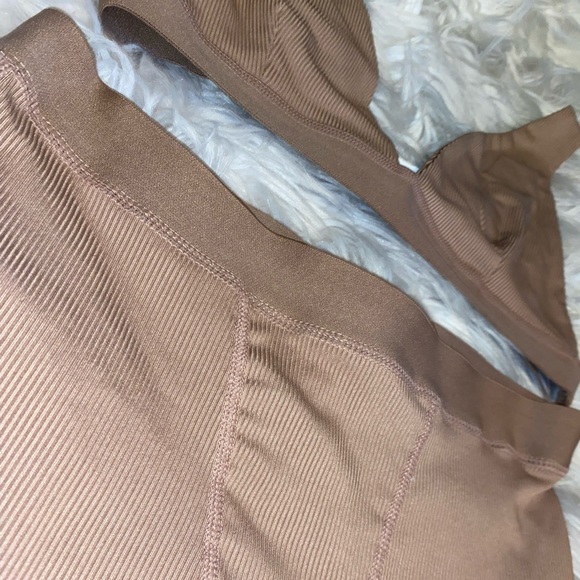 Tan Sabrina Ribbed Set - Picture 3 of 5